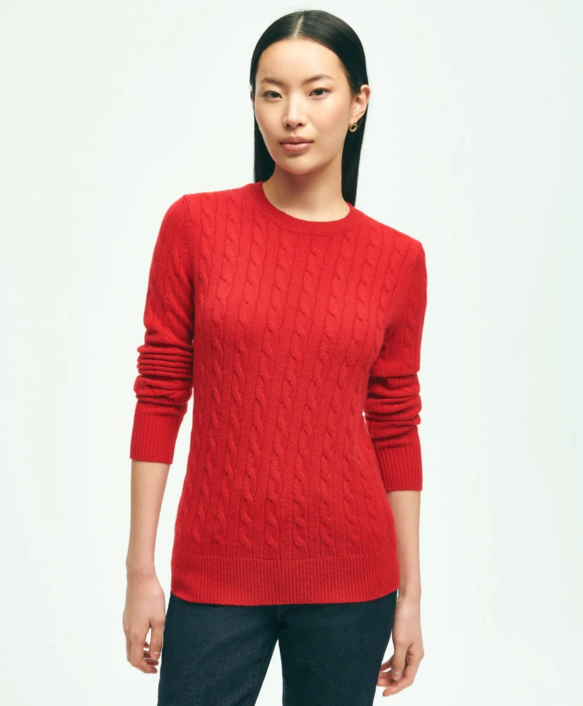 Cashmere Cable Crewneck Sweater | Brooks Brothers