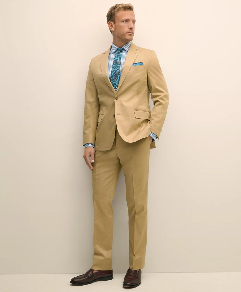 Classic Fit Stretch Cotton Twill Suit Pants | Brooks Brothers