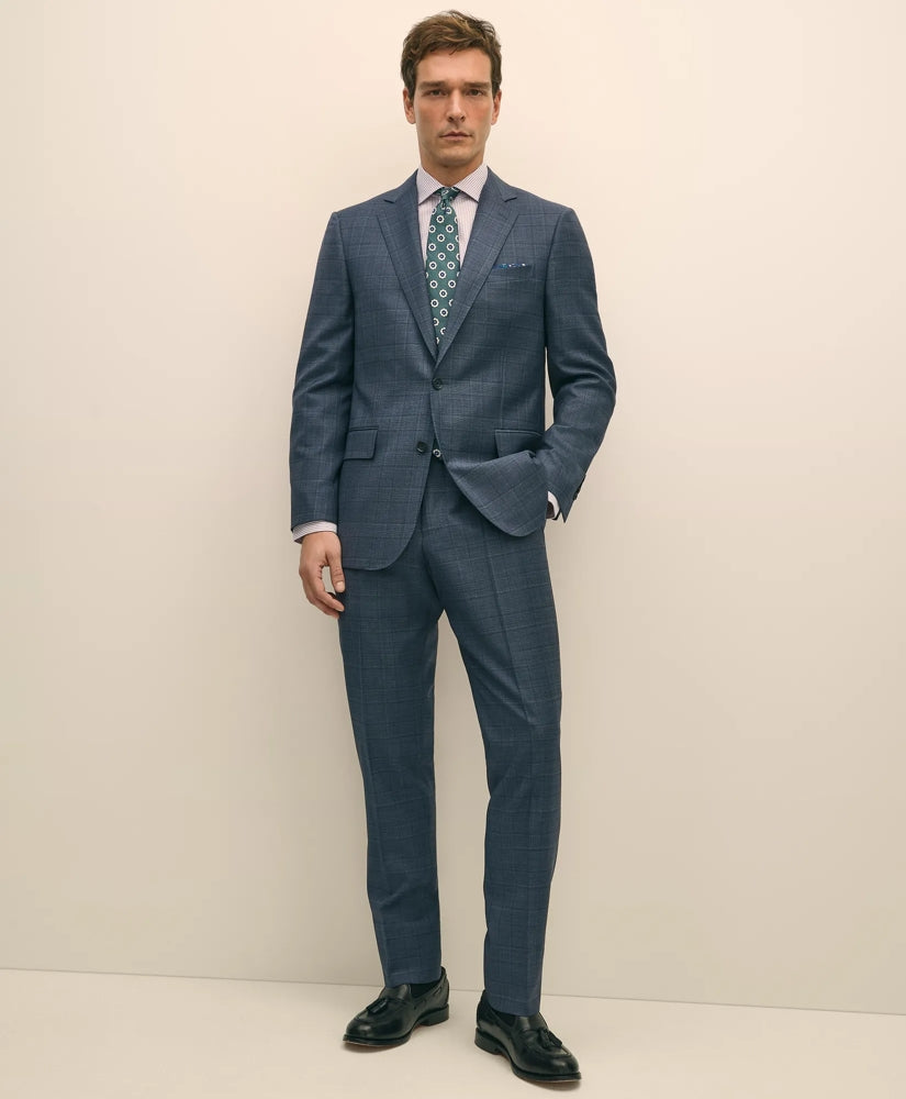 Classic Fit Wool Blue Check 1818 Suit | Brooks Brothers