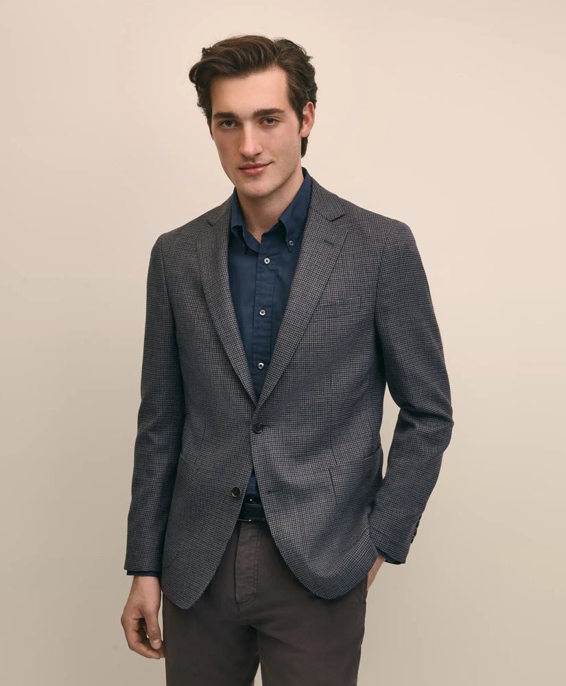 Classic Fit Wool Hopsack Gingham Sport Coat | Brooks Brothers