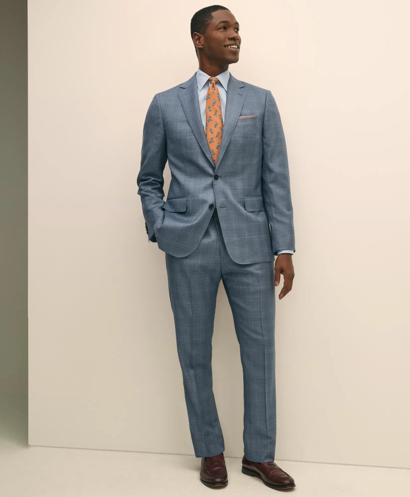 Classic Fit Wool Overcheck 1818 Suit | Brooks Brothers