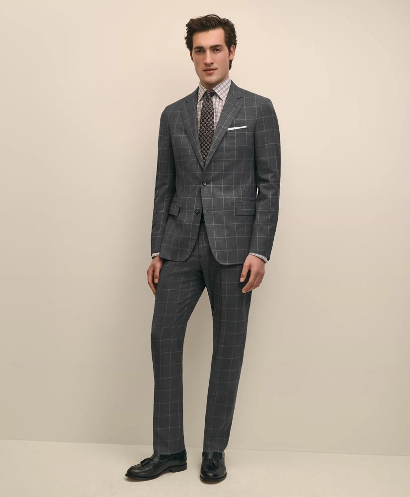 Classic Fit Wool Windowpane 1818 Suit | Brooks Brothers