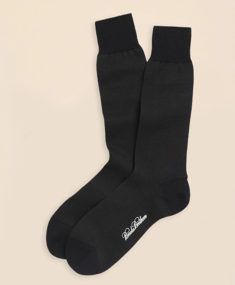 Cotton Bird's Eye Crew Socks | Brooks Brothers