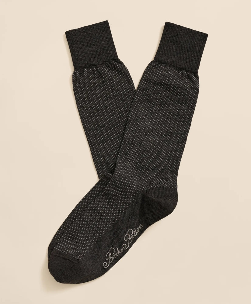 Cotton-Blend Birdseye Socks | Brooks Brothers