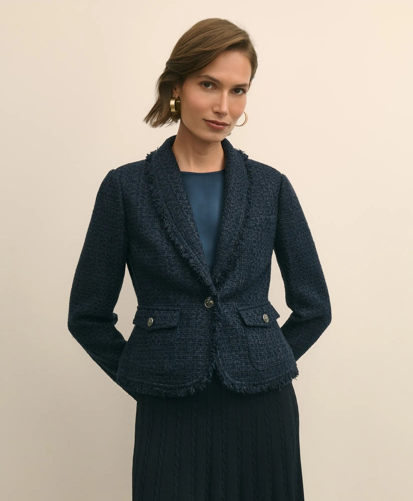 Fringed Boucle Jacket | Brooks Brothers