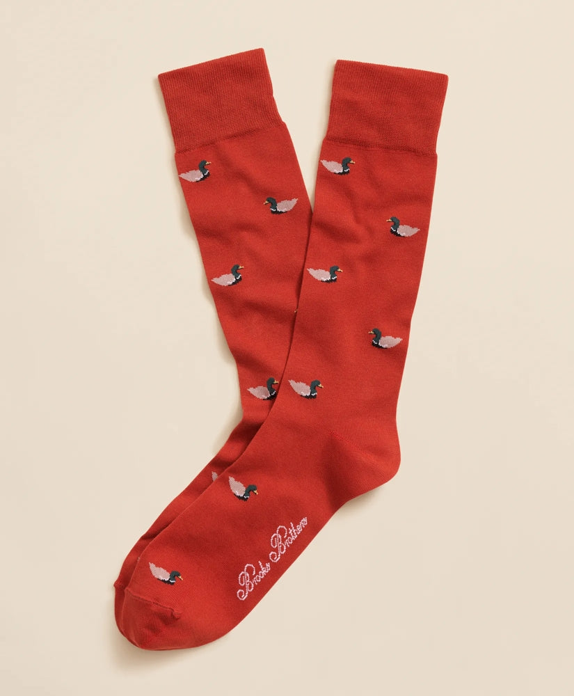 Cotton-Blend Mallard Socks | Brooks Brothers