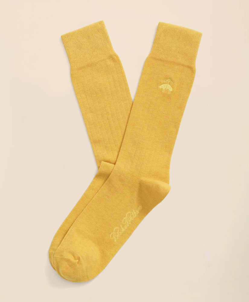 Cotton Blend Ribbed Socks | Brooks Brothers