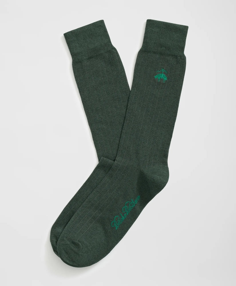 Cotton Blend Ribbed Socks | Brooks Brothers
