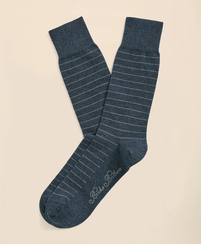 Cotton Blend Striped Socks | Brooks Brothers
