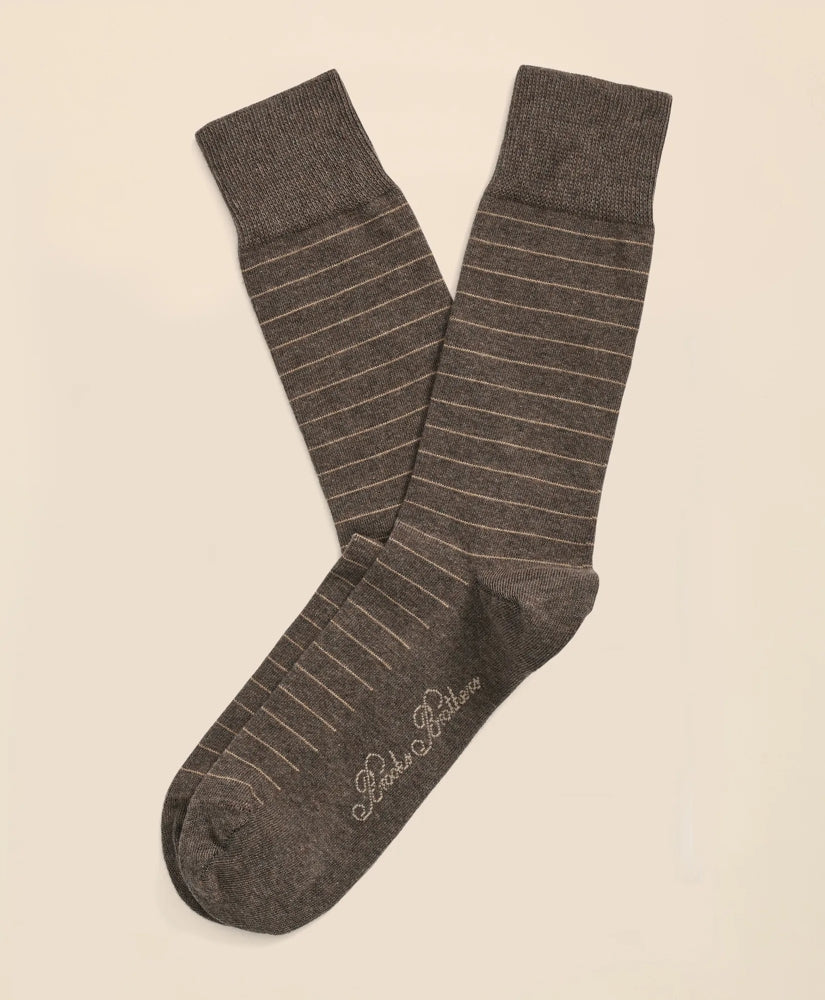 Cotton Blend Striped Socks | Brooks Brothers