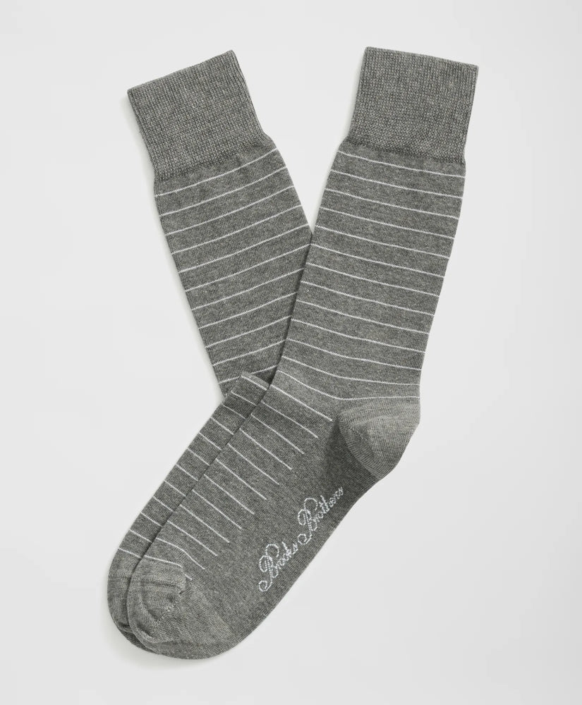Cotton Blend Striped Socks | Brooks Brothers