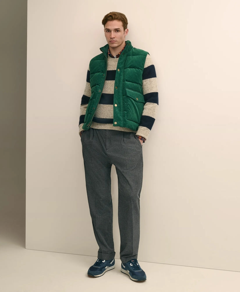 Cotton Blend Wide-Wale Puffer Vest | Brooks Brothers