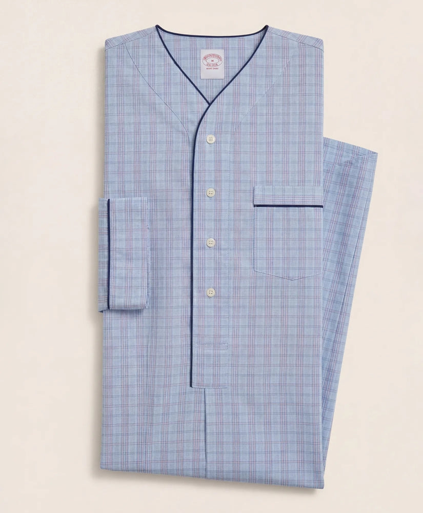 Cotton Broadcloth Glen Plaid Nightshirt | Brooks Brothers