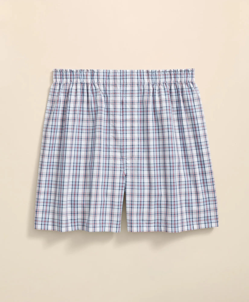 Cotton Broadcloth Plaid Boxers | Brooks Brothers