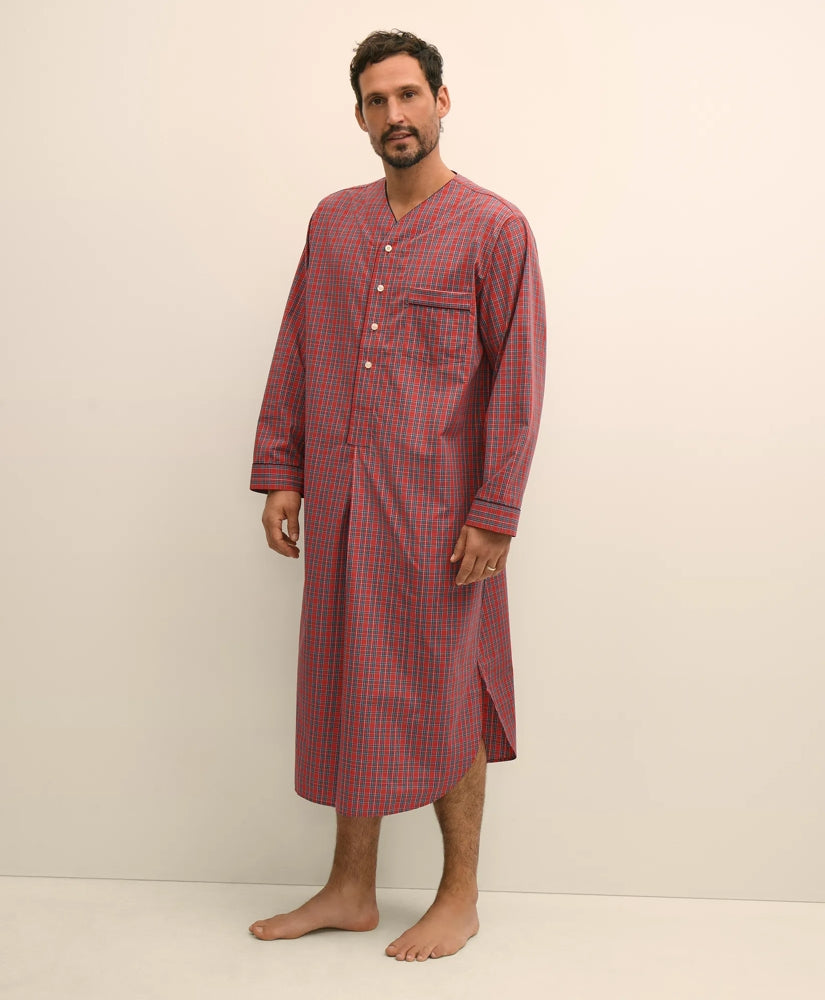 Cotton Broadcloth Royal Stewart Tartan Nightshirt | Brooks Brothers