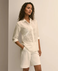 Cotton Eyelet Oversize Blouse | Brooks Brothers