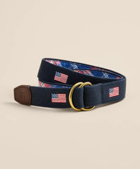 Cotton Flag Embroidered Belt | Brooks Brothers