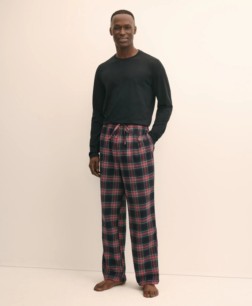 Cotton Flannel Plaid Lounge Pants | Brooks Brothers