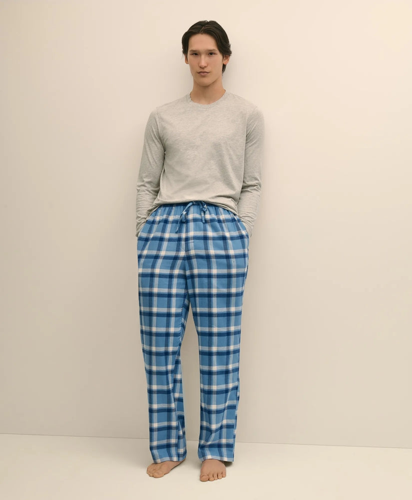 Cotton Flannel Plaid Lounge Pants | Brooks Brothers