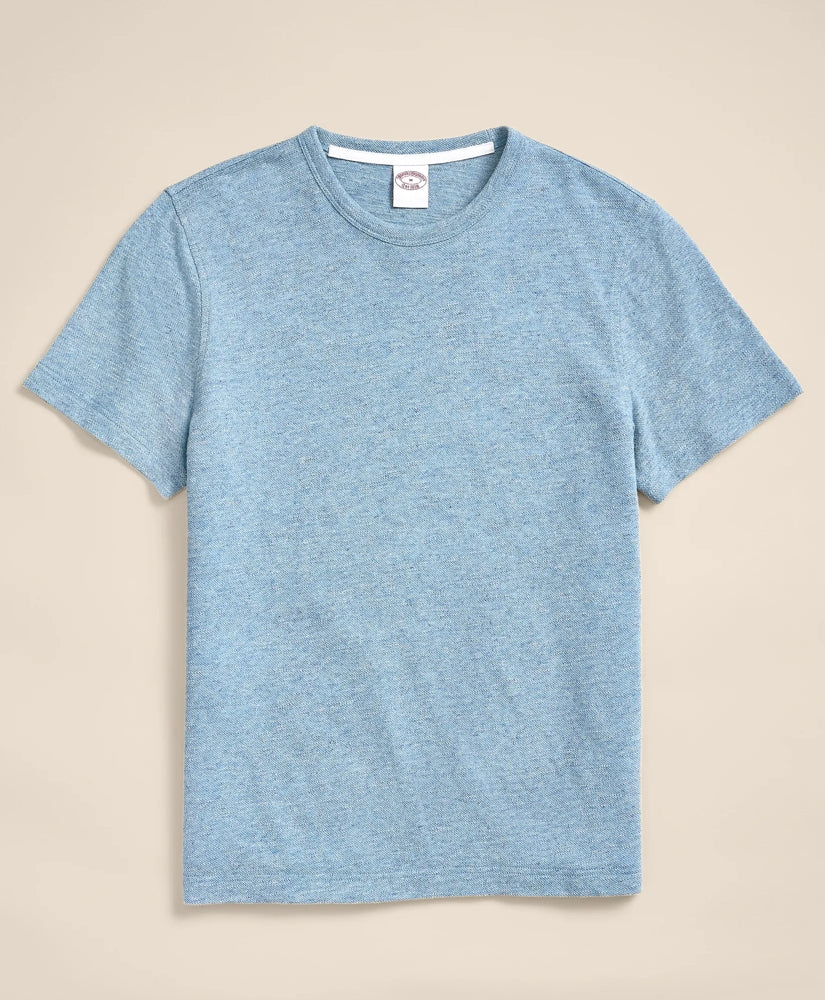 Cotton-Linen Pique T-Shirt | Brooks Brothers