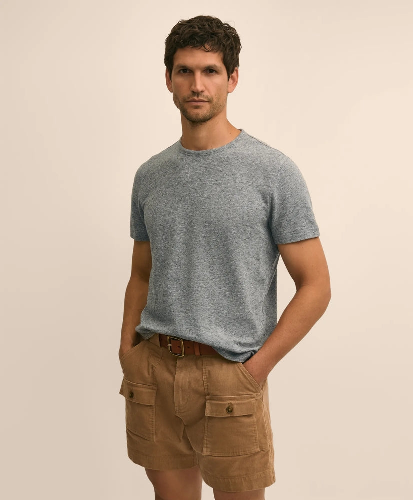 Cotton-Linen Pique T-Shirt | Brooks Brothers