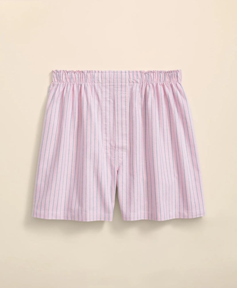 Cotton Oxford Striped Boxers | Brooks Brothers
