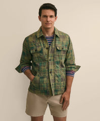 Cotton Patchwork Madras Shirt Jacket | Brooks Brothers