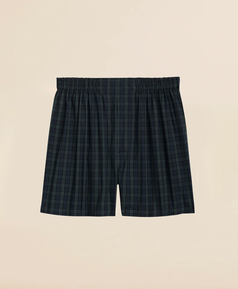 Cotton Poplin Black Watch Tartan Boxers | Brooks Brothers