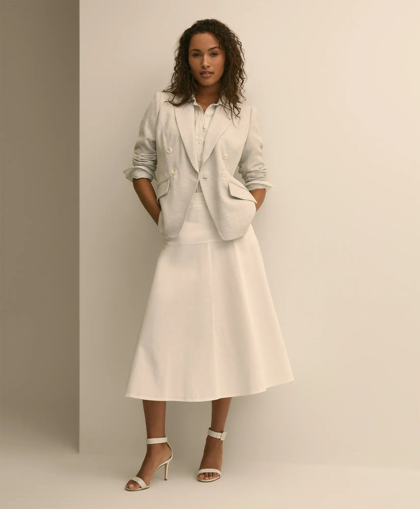 Cotton Sateen A-Line Skirt | Brooks Brothers