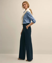 Crepe Wide-Leg Pants | Brooks Brothers
