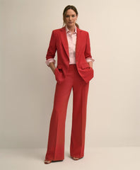 Crepe Wide-Leg Pants | Brooks Brothers