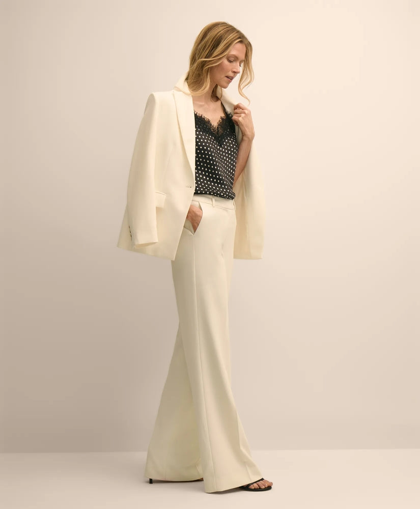 Crepe Wide-Leg Pants | Brooks Brothers