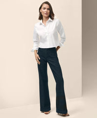 Cropped Shirt in Stretch Supima | Brooks Brothers