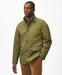 Diamond-Quilted Blazer in Cotton Blend | Brooks Brothers