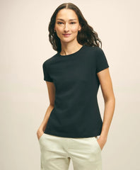 Elevated Cotton Modal Pique T-Shirt | Brooks Brothers