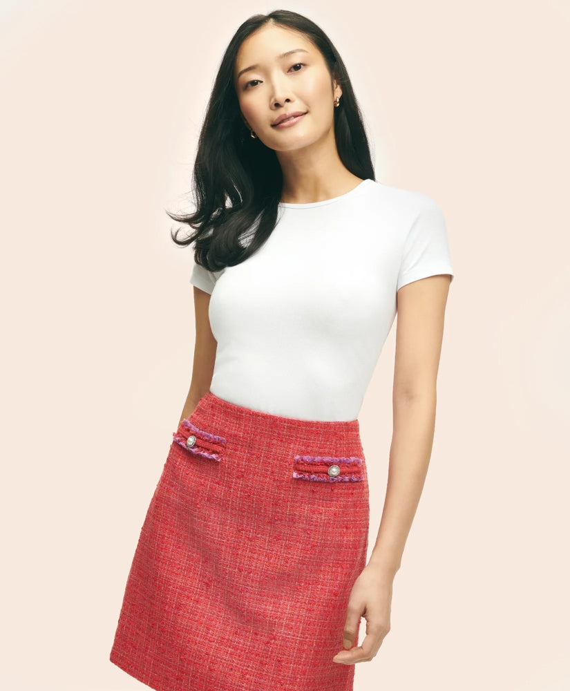 Elevated Cotton Modal Pique T-Shirt | Brooks Brothers