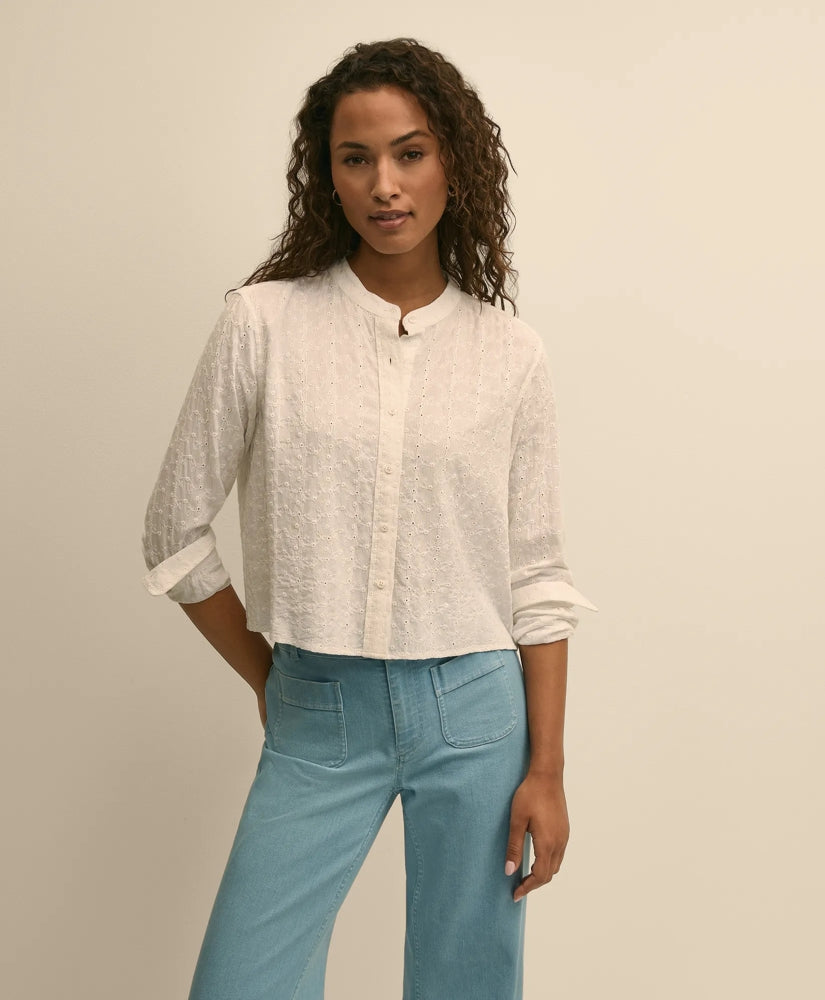Embroidered Cropped Shirt | Brooks Brothers