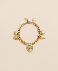 Gold-Toned Heart Charm Bracelet | Brooks Brothers