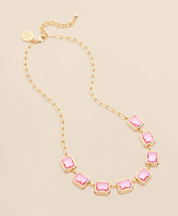 Gold-Tone Pink-Stone Collar Necklace | Brooks Brothers
