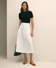 Gurkha Pleated Skirt in Cotton Blend | Brooks Brothers