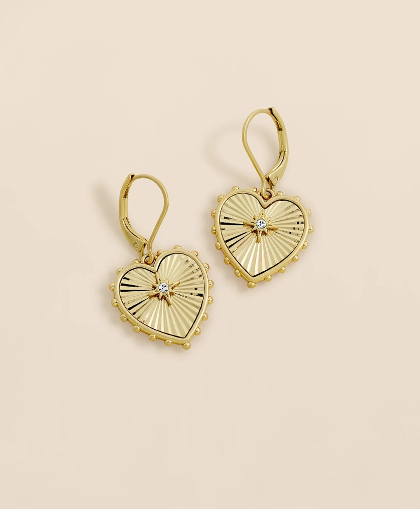 Heart Charm Gold-Toned Earrings | Brooks Brothers