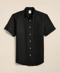 Irish Linen Short-Sleeve Sport Shirt | Brooks Brothers
