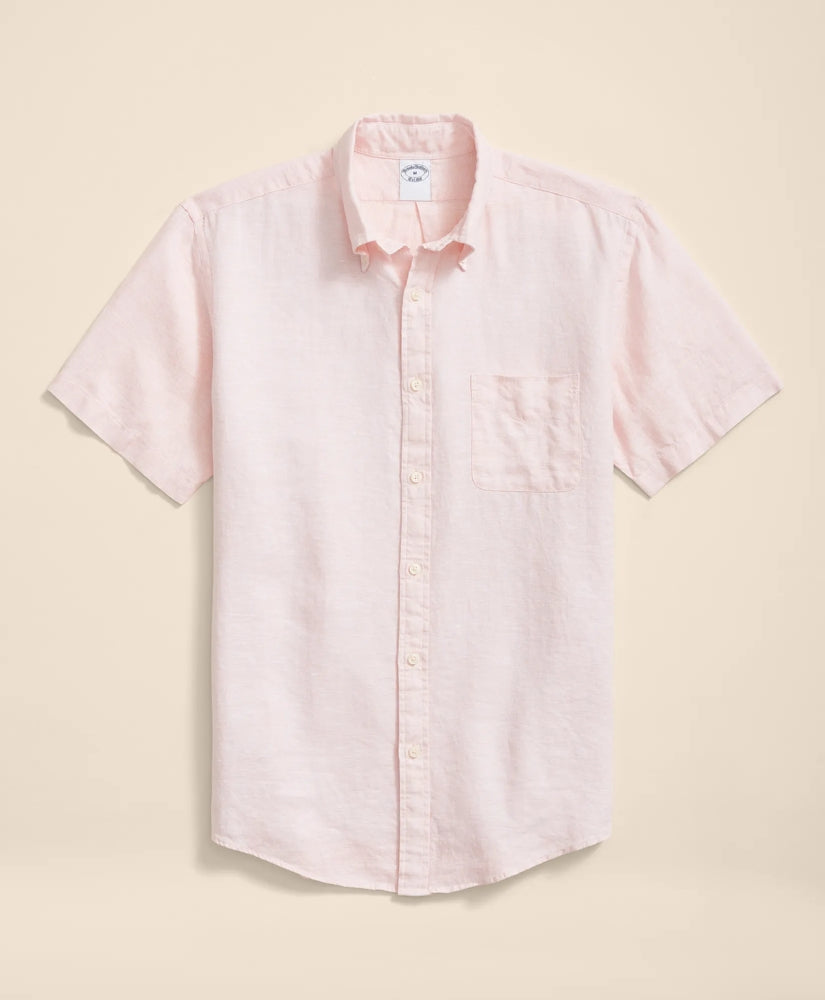Irish Linen Short-Sleeve Sport Shirt | Brooks Brothers