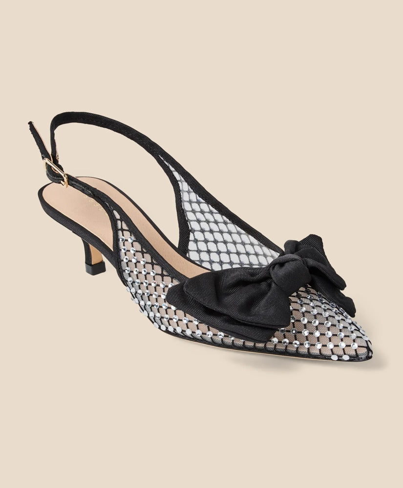 Jack Rogers Debra Jeweled Kitten Heel Slingbacks | Brooks Brothers