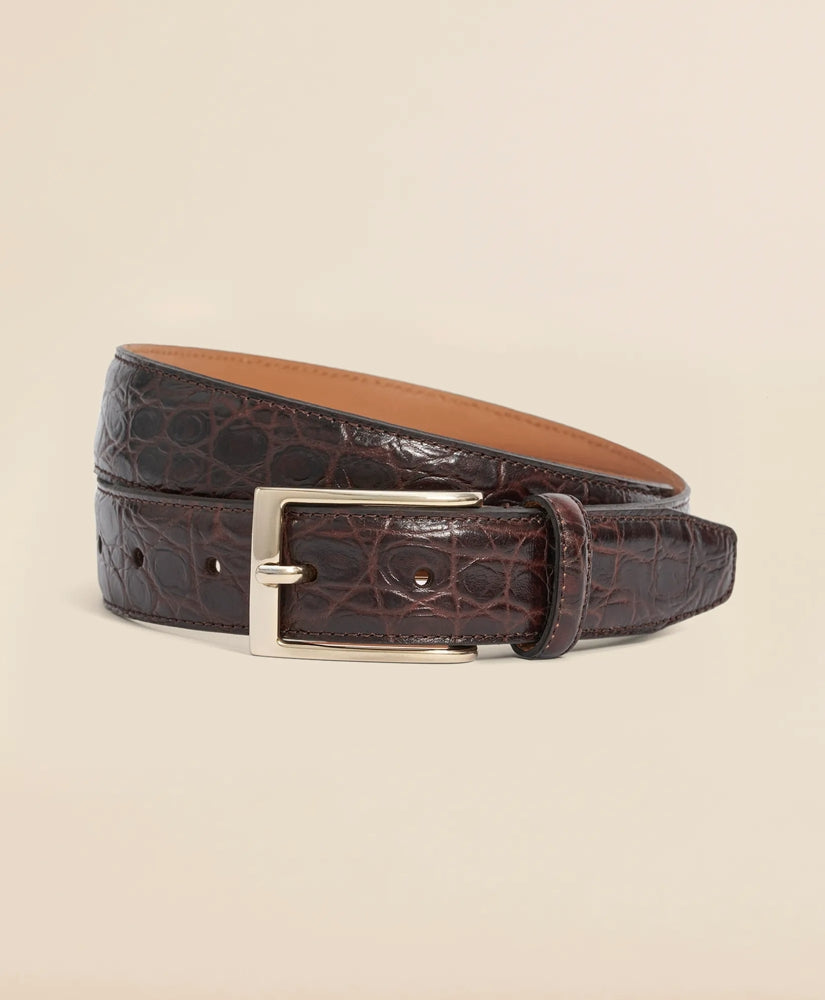 Leather Embossed Belt | Brooks Brothers