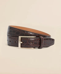 Leather Embossed Belt | Brooks Brothers