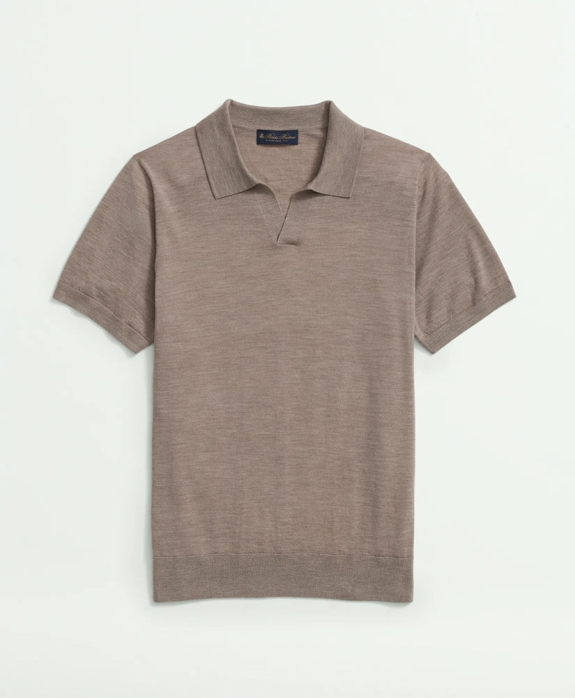 Lightweight Luxe All-Season Sweater, Johnny Collar | Brooks Brothers