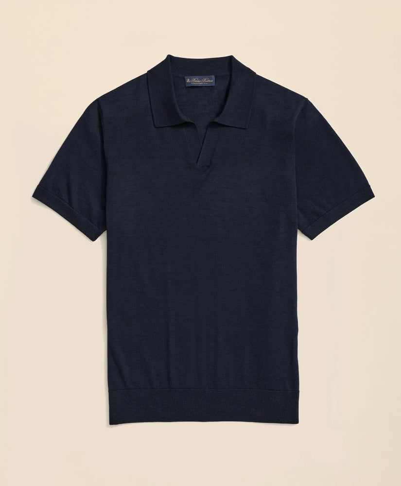 Lightweight Luxe All-Season Sweater, Johnny Collar | Brooks Brothers