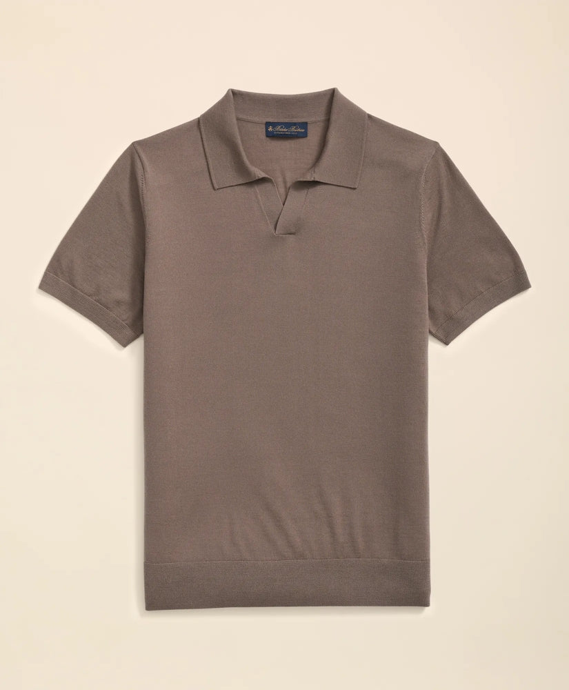 Lightweight Luxe All-Season Sweater, Johnny Collar | Brooks Brothers
