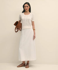 Linen Cable Short-Sleeve Shell | Brooks Brothers